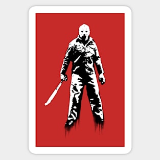 Jason stencil design Sticker